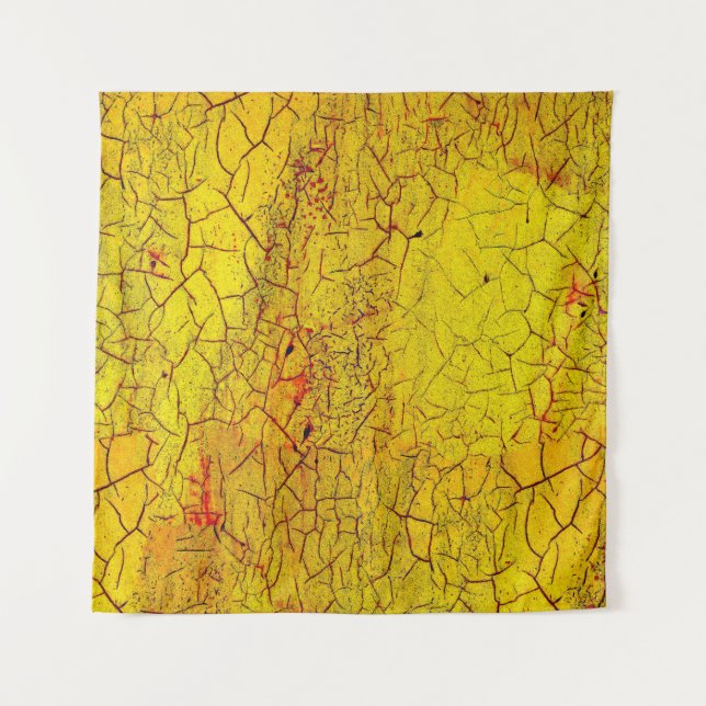Texture of old yellow paint crackedabstract,aged,a tapestry (Front)