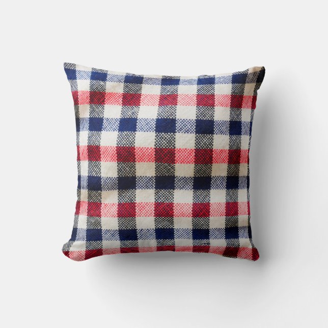 texture of Scottish cloth, square cotton fabric ba Cushion (Front)