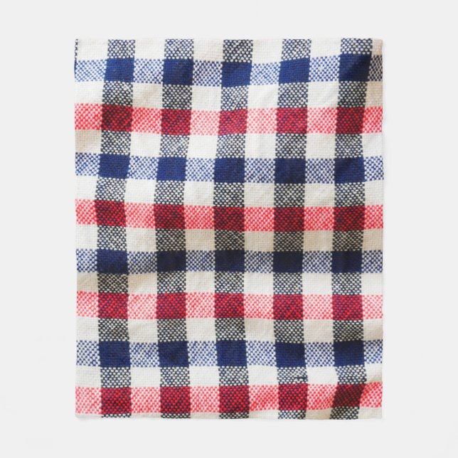 texture of Scottish cloth, square cotton fabric ba Fleece Blanket (Front)