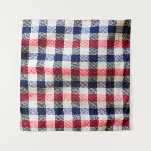 texture of Scottish cloth, square cotton fabric ba Tapestry