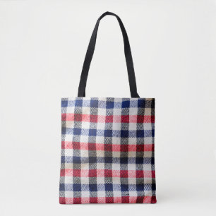 texture of Scottish cloth, square cotton fabric ba Tote Bag