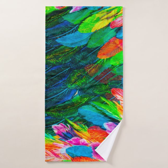 texture of silk fabric. background. colourful fair bath towel (Bath Towel)