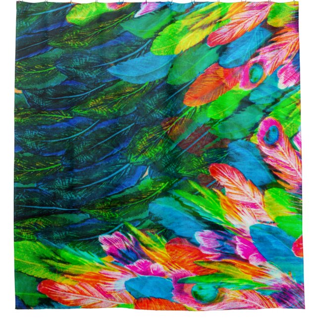 texture of silk fabric. background. colourful fair shower curtain (Front)