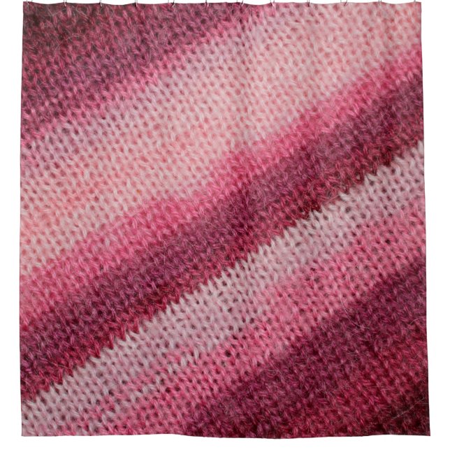 texture of the knitted fabric with an abstract pat shower curtain (Front)