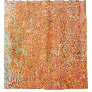 Texture of the old painted metalabstract, age, anc shower curtain