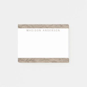 Texture Paper   Minimalist Modern Personalised Post-it Notes