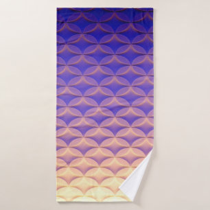 Texture Pattern Blue Yellow Trendy Bath Towel