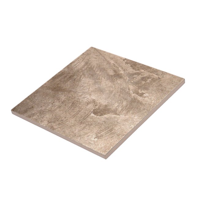 Texture Rustic Vintage Brown Beige Tan Grunge Tile (Side)