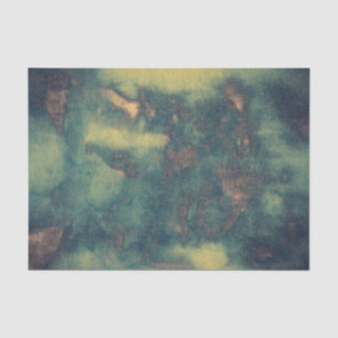 Texture Rustic Vintage Green Brown Teal Abstract Tissue Paper