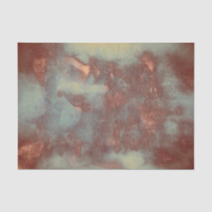 Texture Rustic Vintage Teal Brown Country Abstract Tissue Paper
