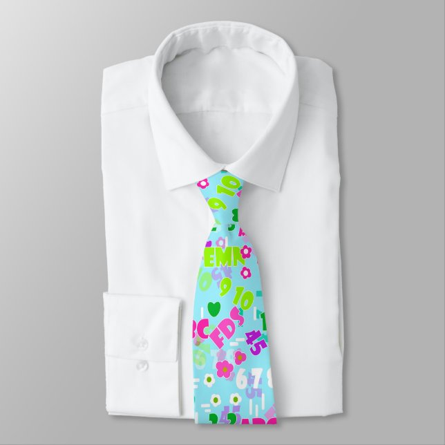 Texture teaching mathematics physics study school tie (Tied)