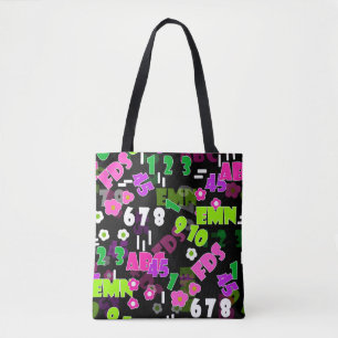 Texture teaching mathematics physics study school tote bag