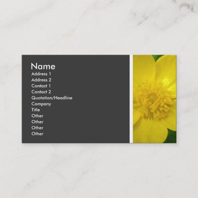 Texture Tone (Buttercup) II Business Card (Front)