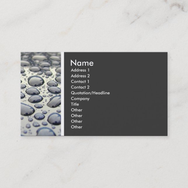 Texture Tone (Car Hood) Business Card (Front)