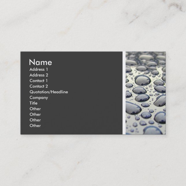 Texture Tone (Car Hood) II Business Card (Front)
