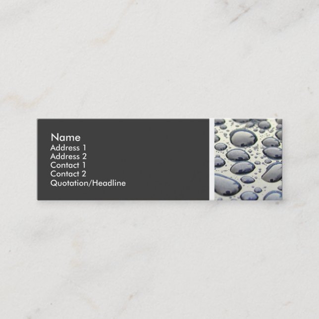 Texture Tone (Car Hood) Mini Business Card (Front)