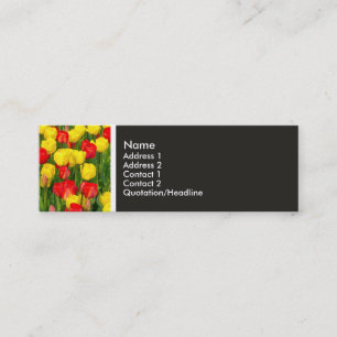 Texture Tone - Colourful Tulips Mini Business Card