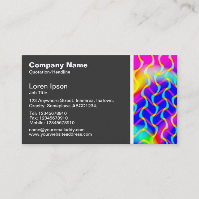 Texture Tone - Fractal Abstract Business Card (Front)