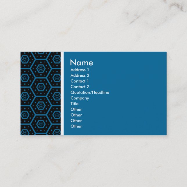 Texture Tone (Honeycomb) Business Card (Front)