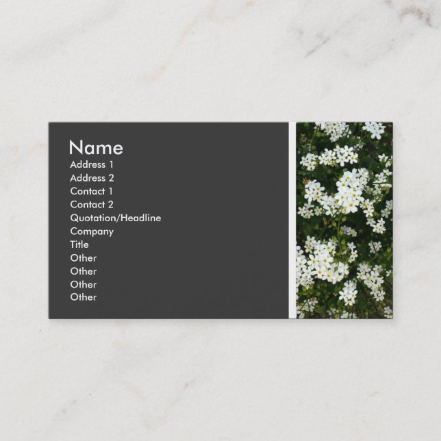 Texture Tone (Little Flowers) II Business Card (Front)