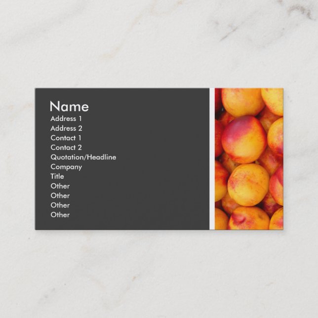 Texture Tone (Peaches) II Business Card (Front)