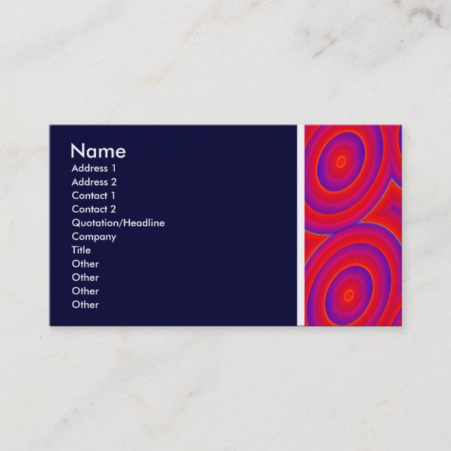 Texture Tone (Resonate) - Customised Business Card (Front)