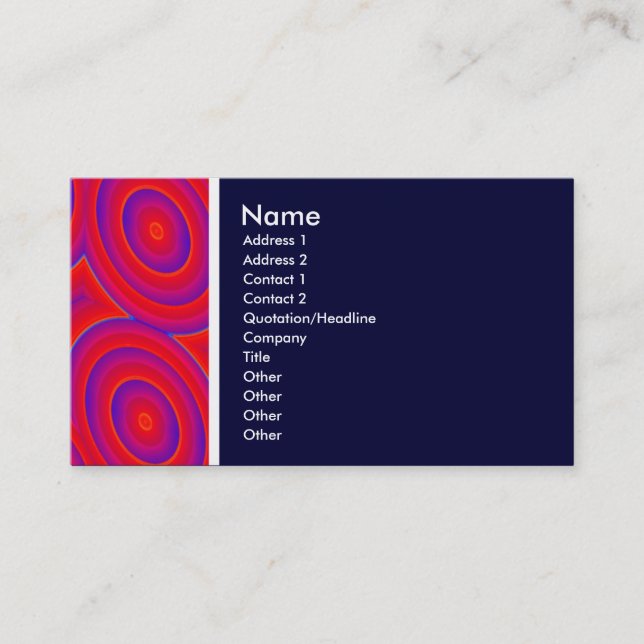 Texture Tone (Resonate) - Customised Business Card (Front)