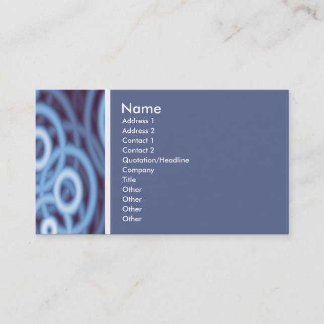 Texture Tone (Rings) - II Business Card (Front)