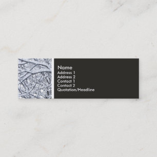 Texture Tone - Snowy Branches Mini Business Card