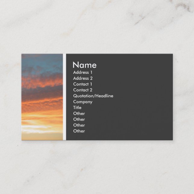 Texture Tone (Sunset) - II Business Card (Front)