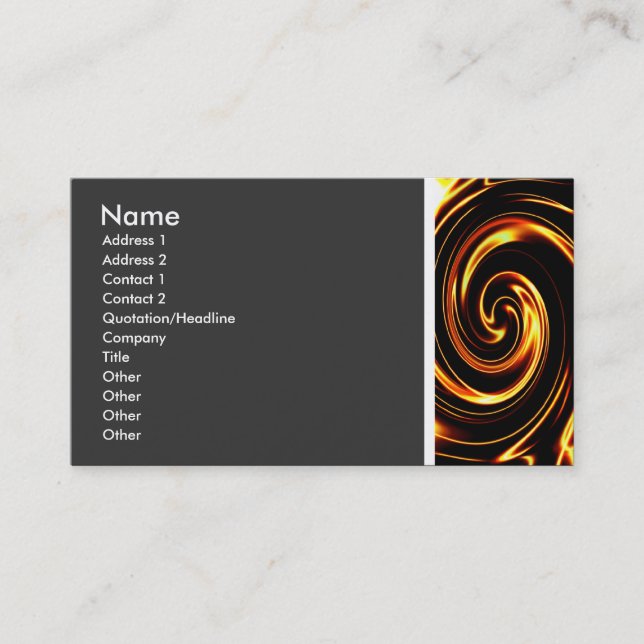 Texture Tone (Swirl) - III Business Card (Front)