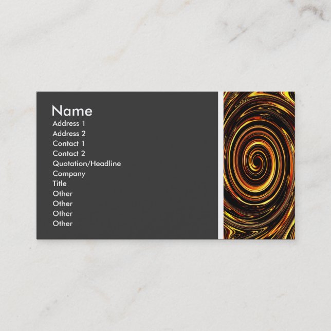 Texture Tone (Swirl) - IIIa Business Card (Front)