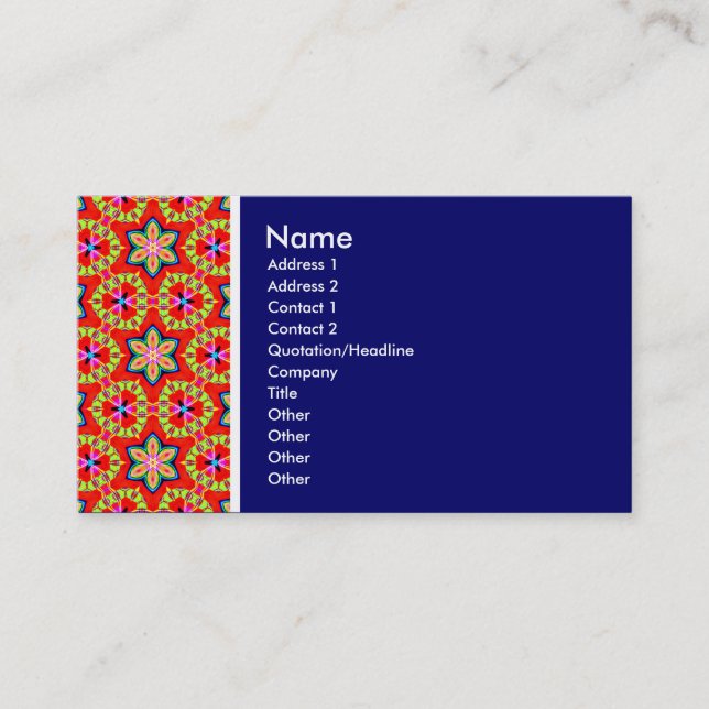 Texture Tone - Terrazzo 03 - Deep Blue Business Card (Front)
