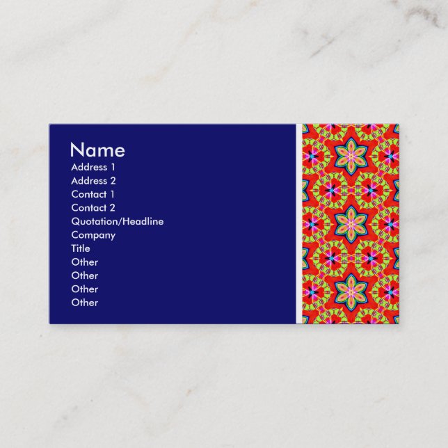 Texture Tone - Terrazzo 03 - Deep Blue Business Card (Front)