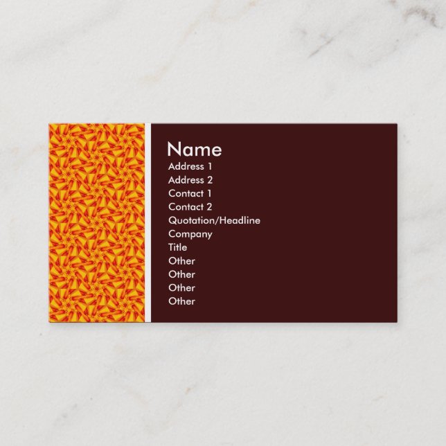 Texture Tone - Terrazzo 07 - Dark Brown Business Card (Front)