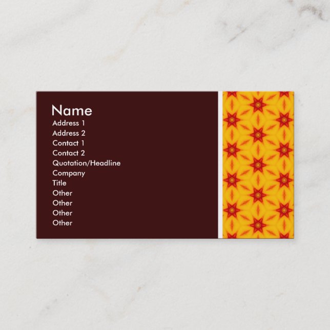 Texture Tone - Terrazzo 09 - Dark Brown Business Card (Front)