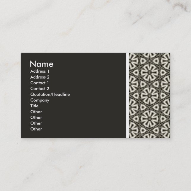 Texture Tone - Terrazzo (201F1B) Business Card (Front)