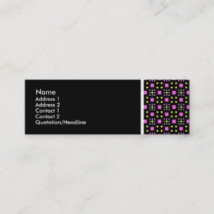 Texture Tone - Terrazzo Pattern 011 - Black Mini Business Card