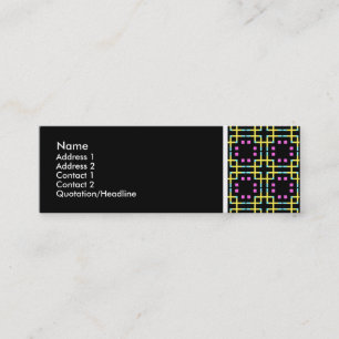 Texture Tone - Terrazzo Pattern 012 - Black Mini Business Card