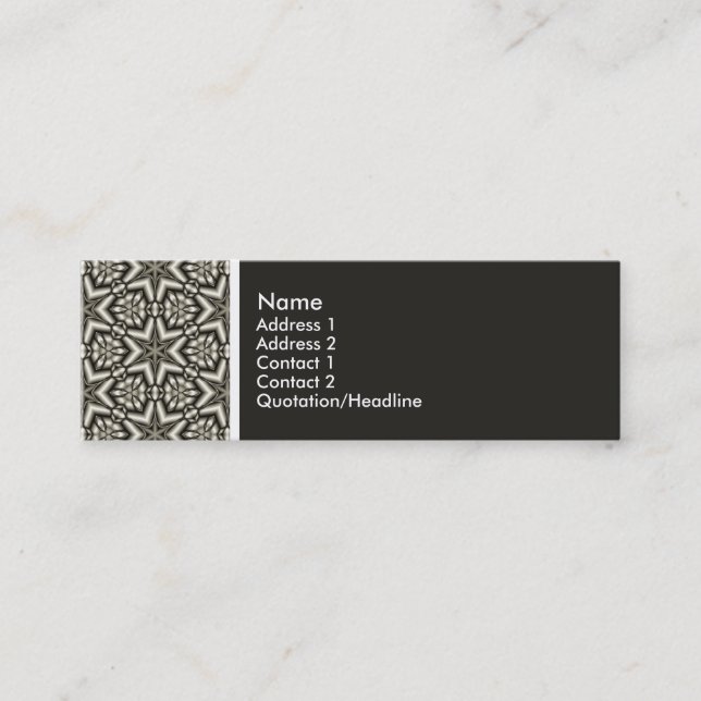 Texture Tone - Terrazzo Pattern 014 - (201F1B) Mini Business Card (Front)