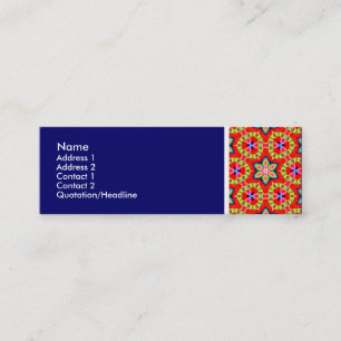 Texture Tone - Terrazzo Pattern 03 - Dark Blue Mini Business Card
