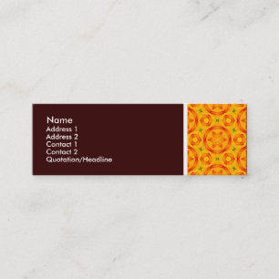 Texture Tone - Terrazzo Pattern 05 - Dark Brown Mini Business Card