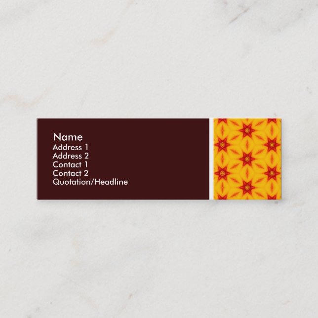 Texture Tone - Terrazzo Pattern 09 - Dark Brown Mini Business Card (Front)