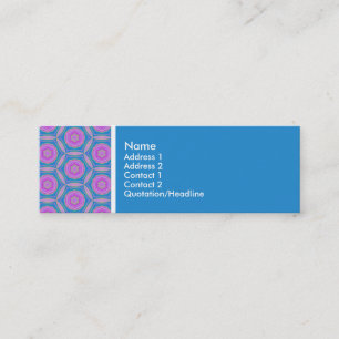 Texture Tone - Terrazzo Pattern - Blue Mini Business Card