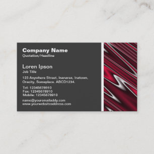 Texture Tone - Wavy Red Abstract Business Card