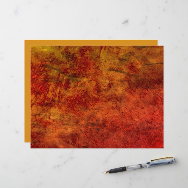 Texture Vintage Burnt Orange Brown Antique (Front/Back In Situ)