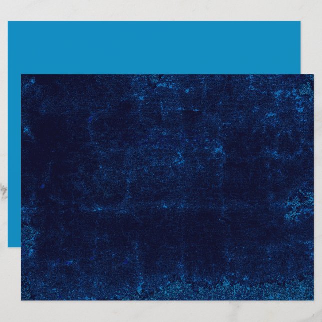 Texture Vintage Dark Blue Grunge Decoupage (Front/Back)
