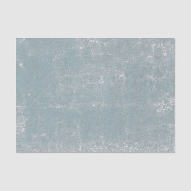 Texture Vintage Distressed Teal White Decoupage Tissue Paper (Front)