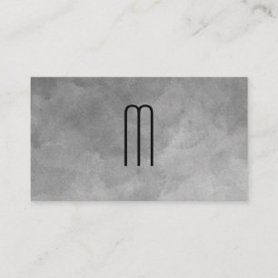 Texture Watercolor Monogram Business Card