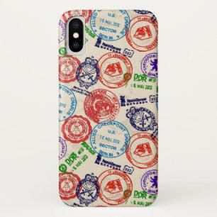Texture with real stamps. Case-Mate iPhone case